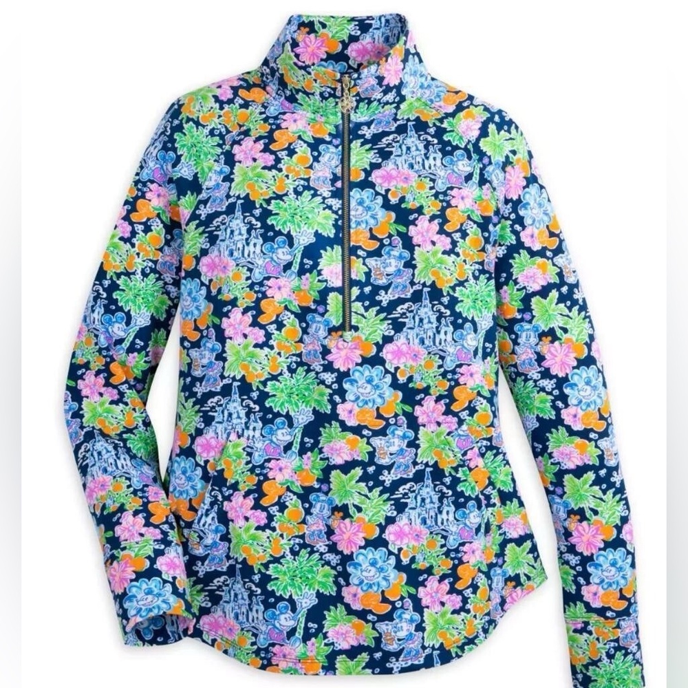 Lilly Pulitzer Skipper Popover Aegean Navy Lilly Loves Disney XS NWT
